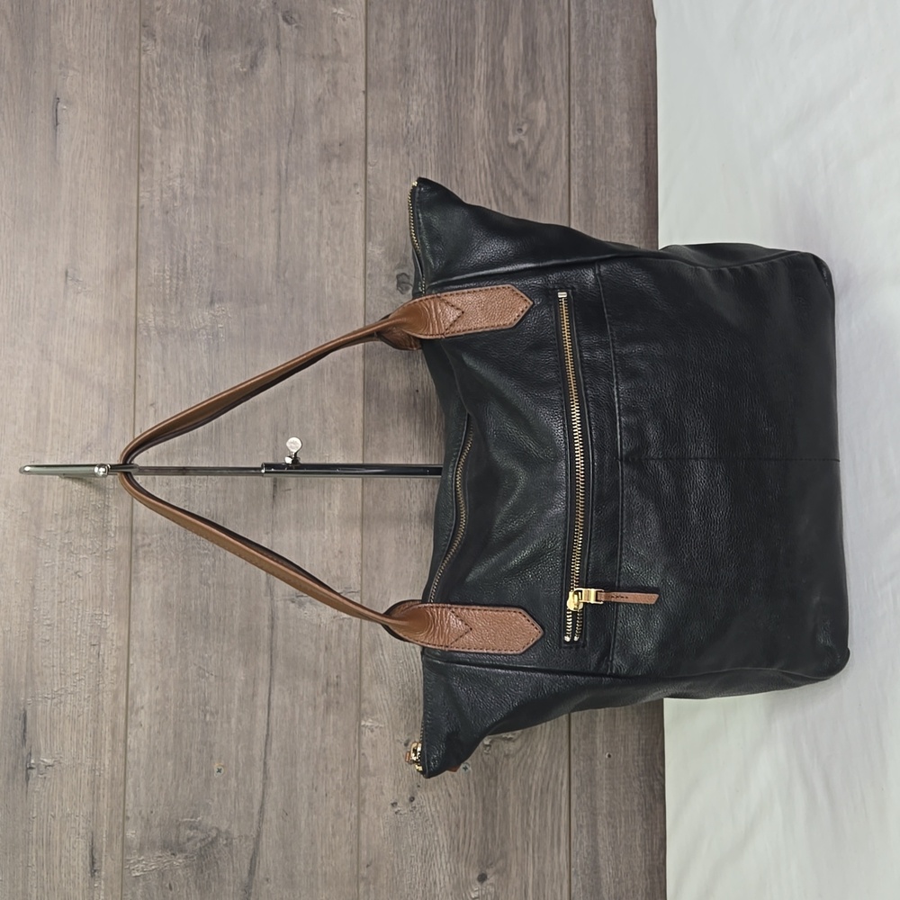 ✔️Fossil Black/Brown Leather Shoulder Bag